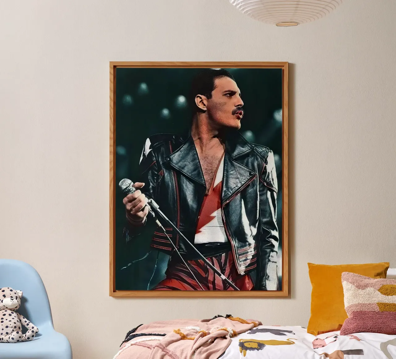 Freddie Mercury Singing alluminio dibond da Musadad Shop