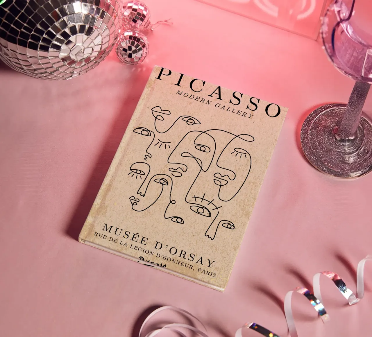 Picasso Line Art Faces notebook by Andrew S Morrison