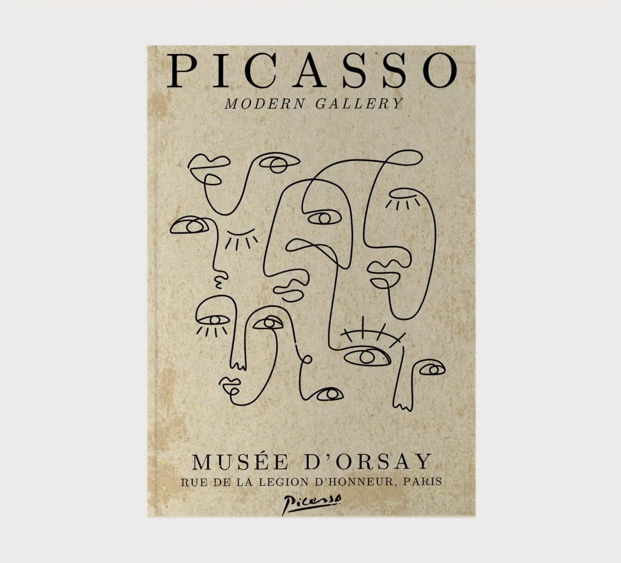 Picasso Line Art Faces notebook by Andrew S Morrison