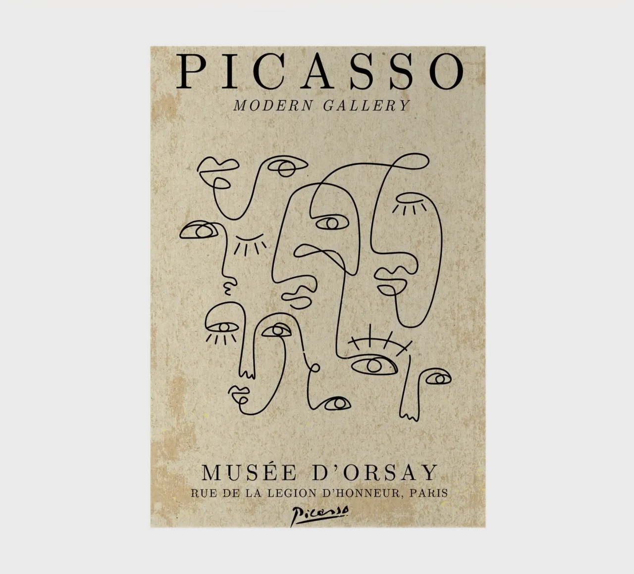 Picasso Line Art Faces notebook by Andrew S Morrison