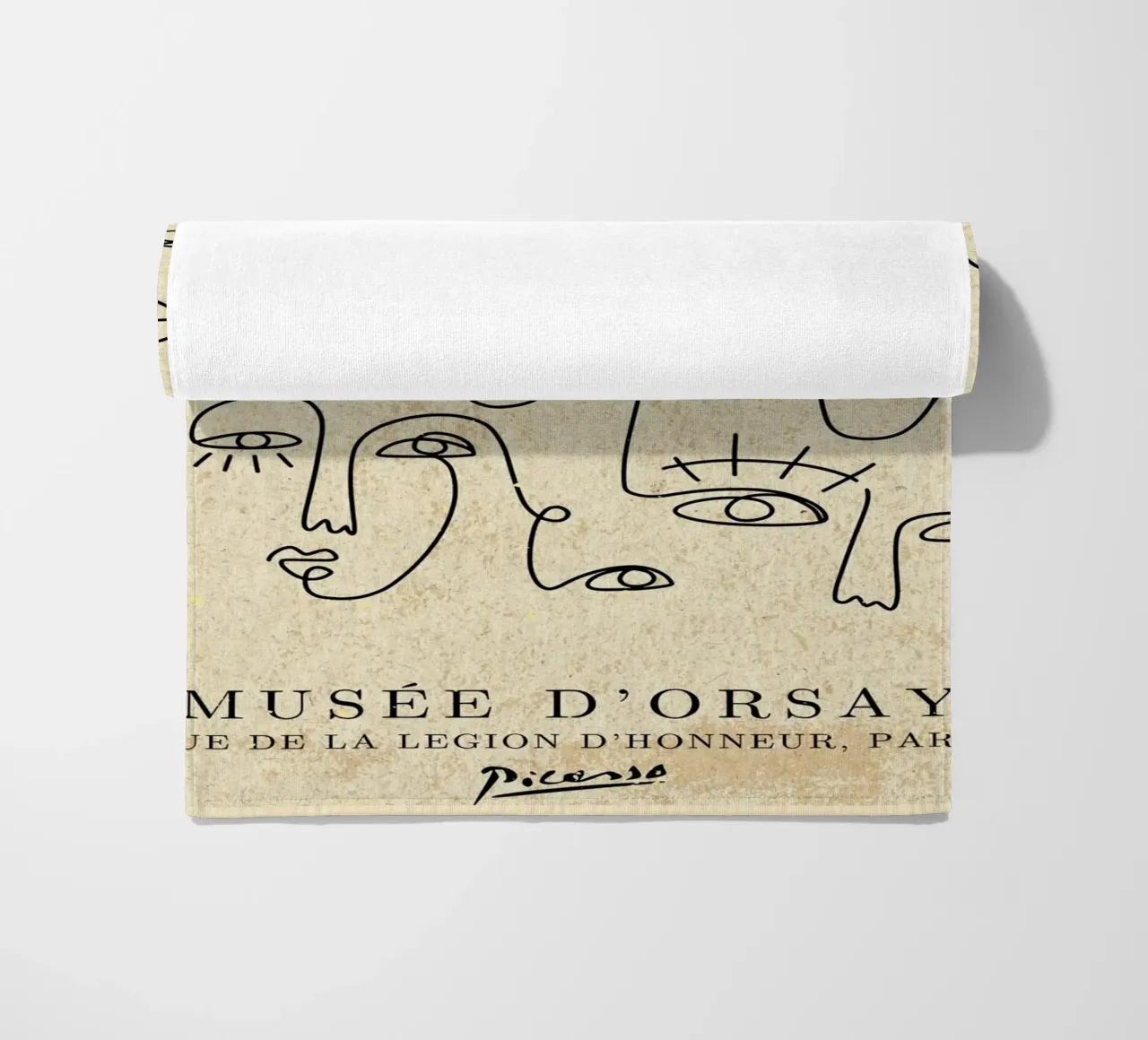 Picasso Line Art Faces telo mare da Andrew S Morrison