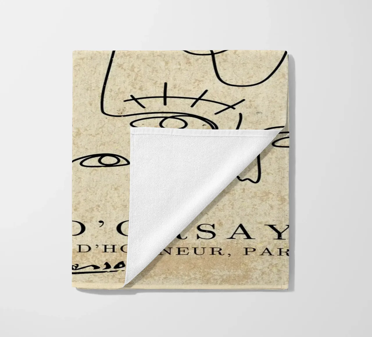 Picasso Line Art Faces telo mare da Andrew S Morrison