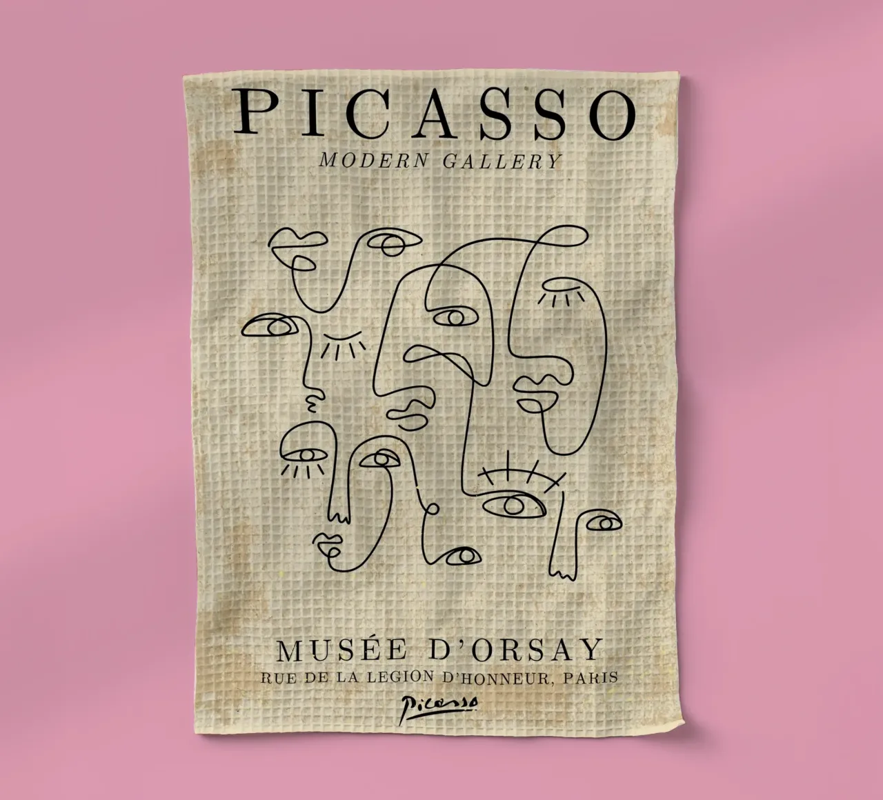 Picasso Line Art Faces canovaccio da cucina da Andrew S Morrison