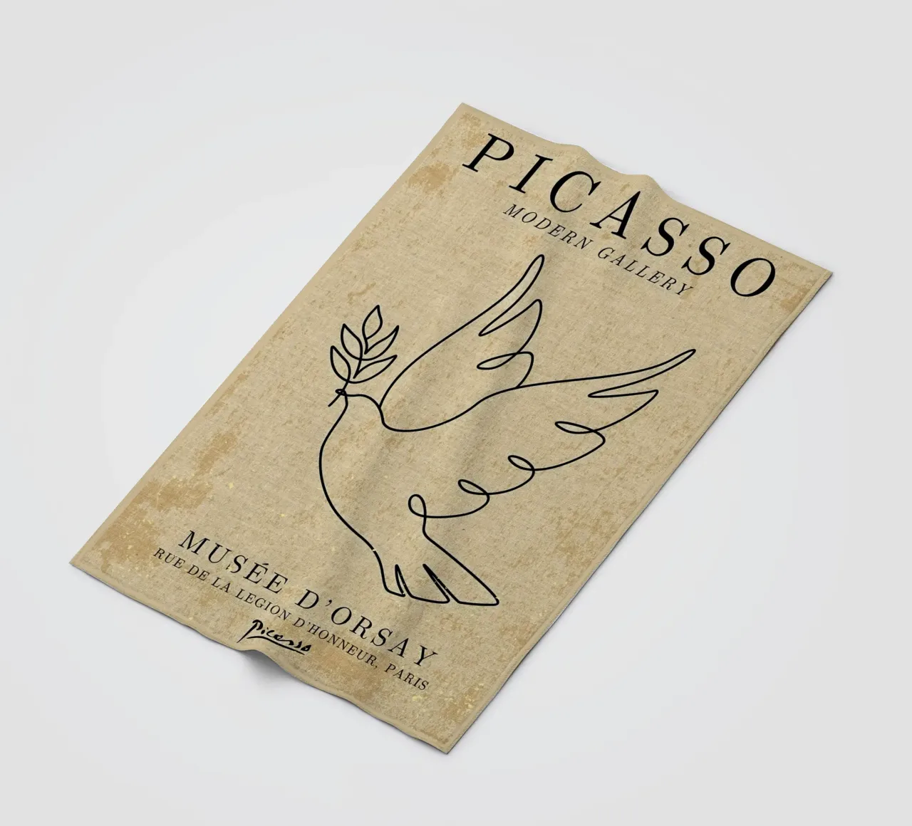 Picasso Dove Print coperta in pile da Andrew S Morrison