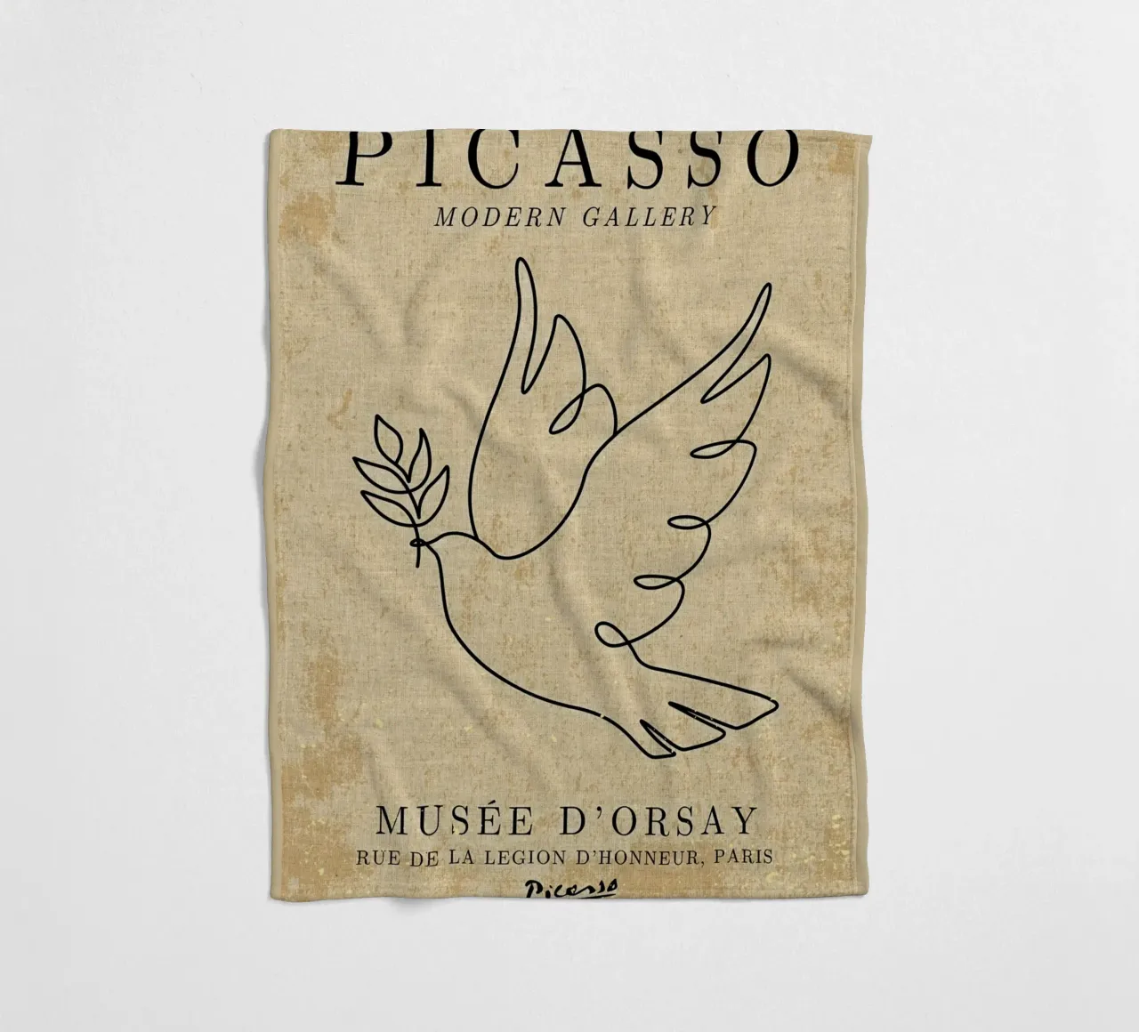 Picasso Dove Print coperta in pile da Andrew S Morrison