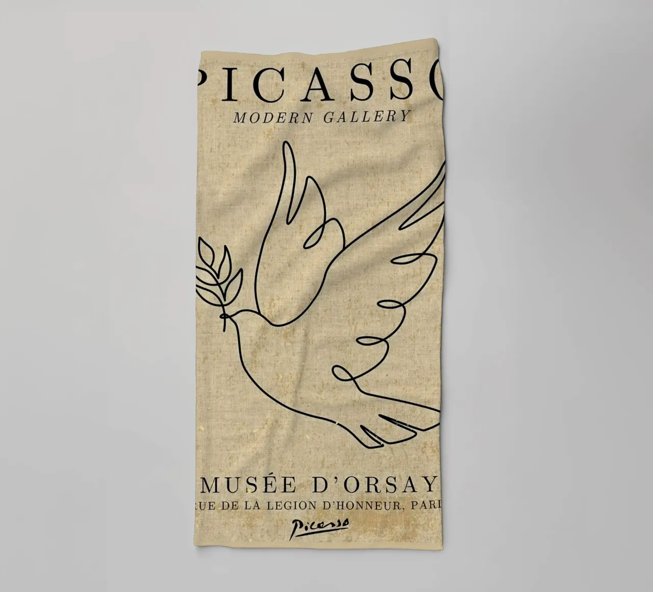 Picasso Dove Print asciugamano da bagno da Andrew S Morrison