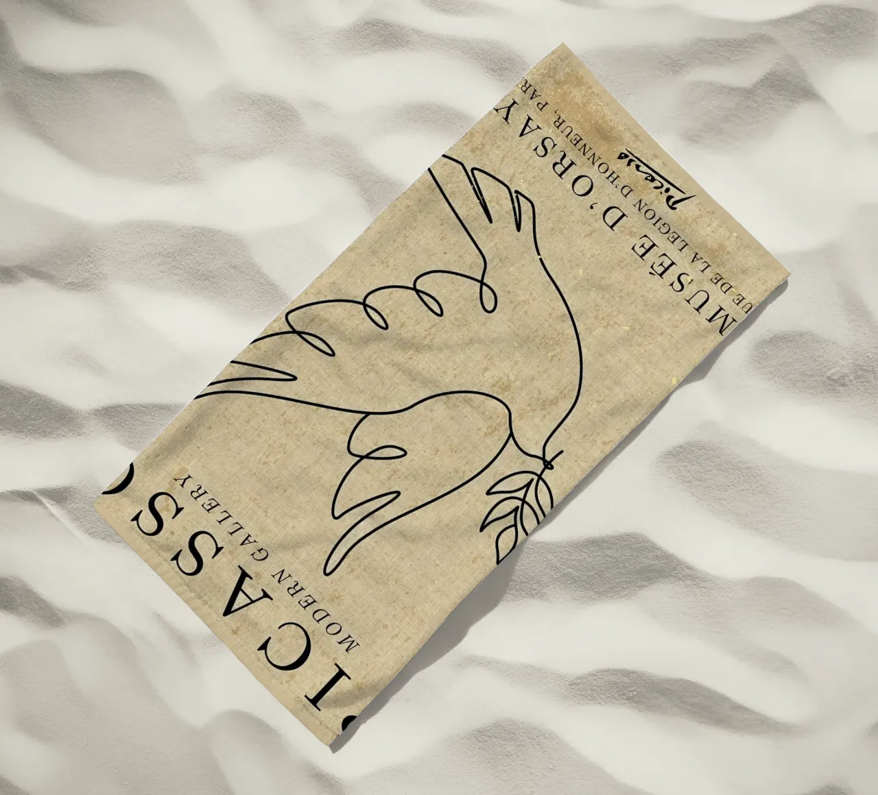 Picasso Dove Print telo mare da Andrew S Morrison