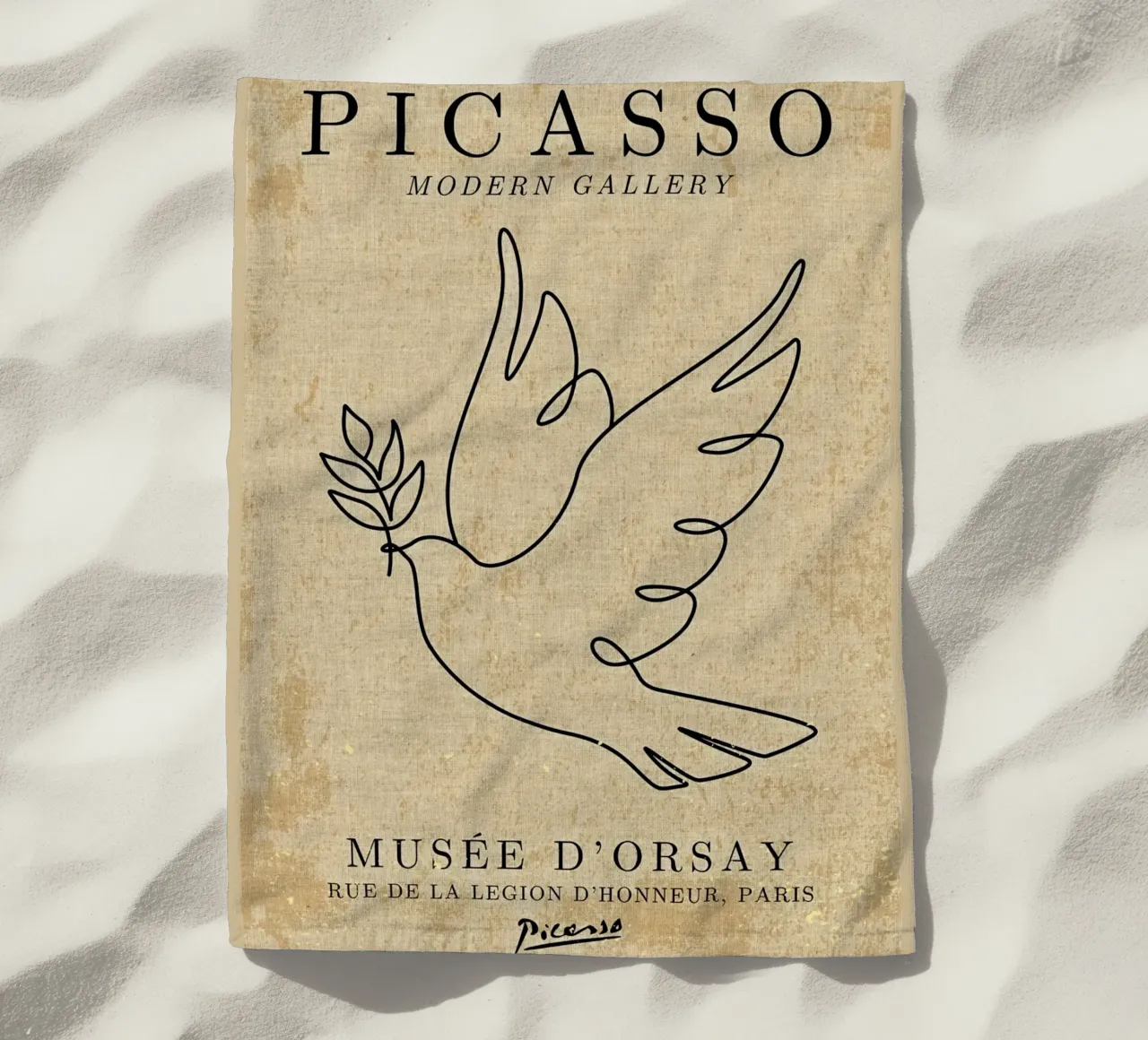 Picasso Dove Print telo mare da Andrew S Morrison