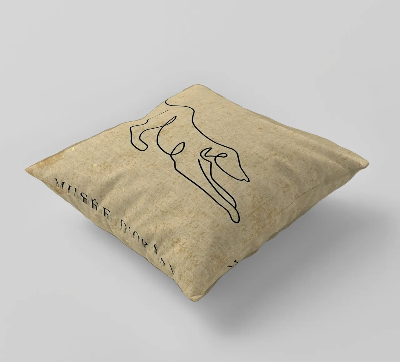 Picasso Dog Line Art cuscino da Andrew S Morrison