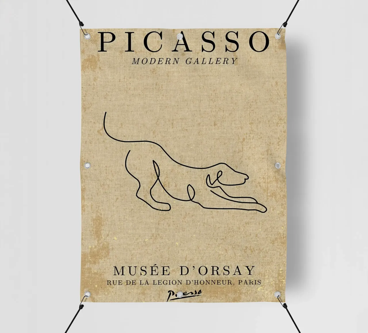 Picasso Dog Line Art telo in pvc da Andrew S Morrison