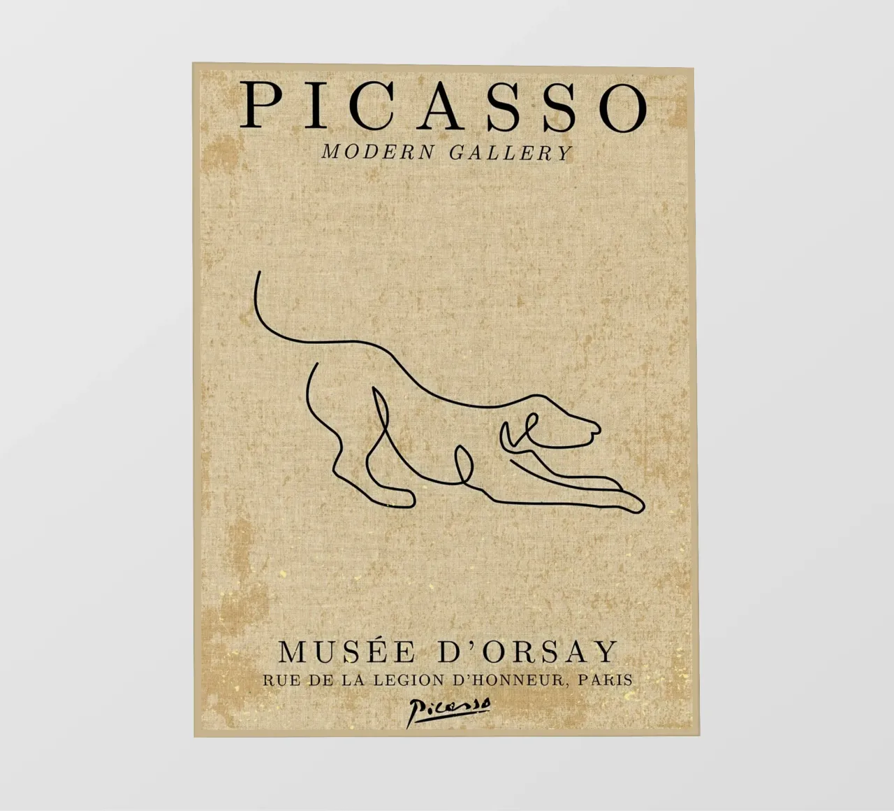 Picasso Dog Line Art telo in pvc da Andrew S Morrison