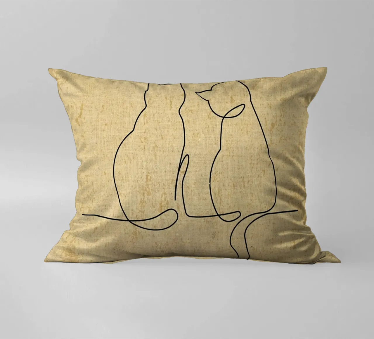 Gatti Picasso Line Art cuscino da Andrew S Morrison