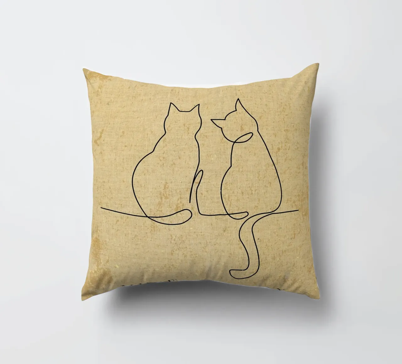 Gatti Picasso Line Art cuscino da Andrew S Morrison