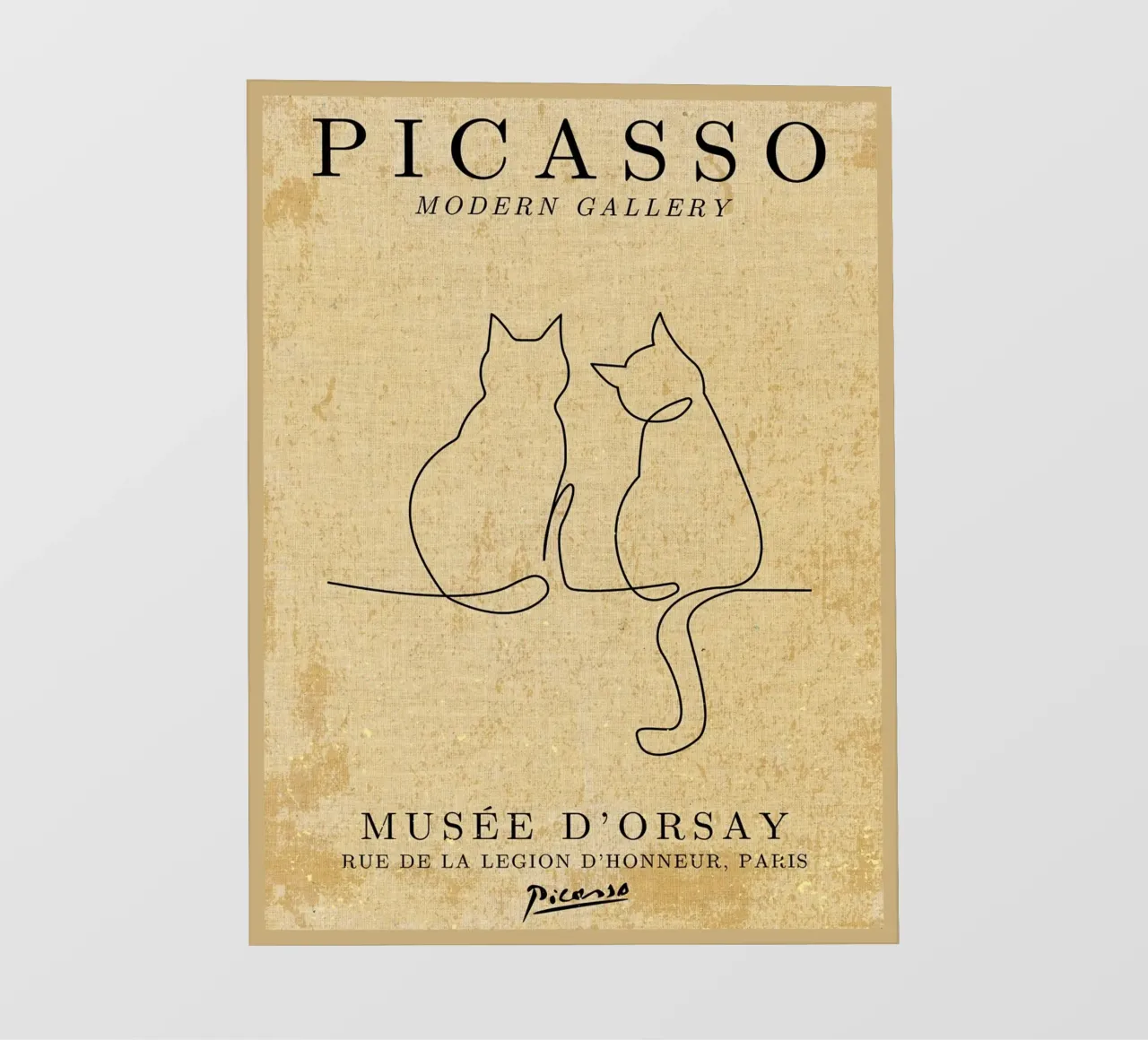 Gatti Picasso Line Art telo in pvc da Andrew S Morrison