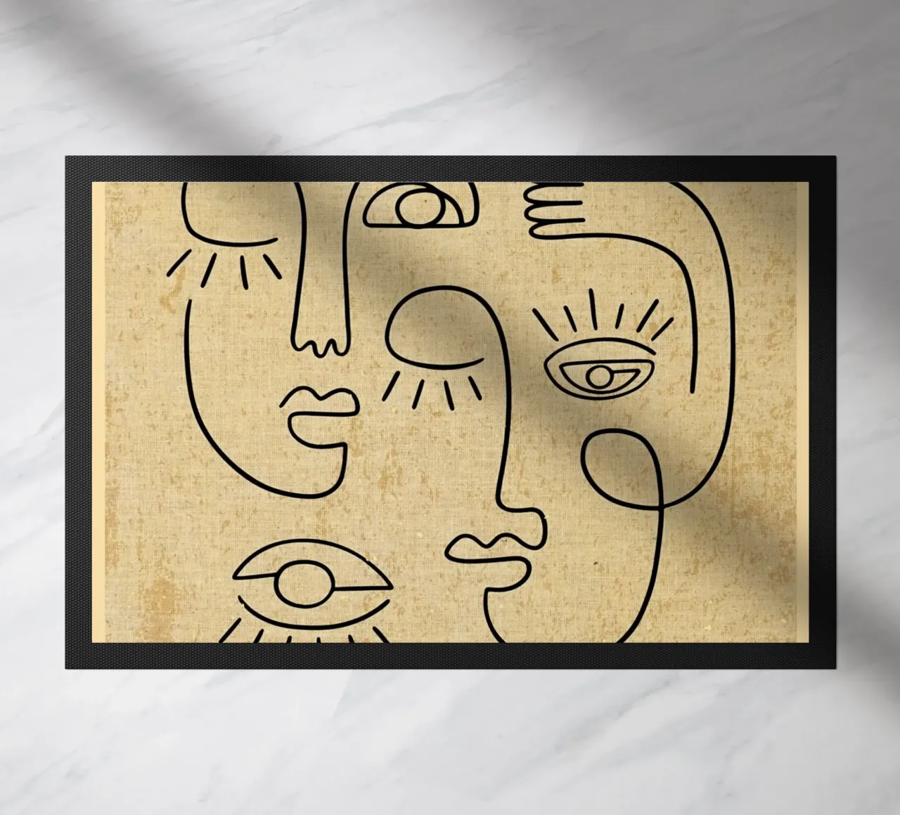 Picasso Abstract Faces Print felpudo de Andrew S Morrison