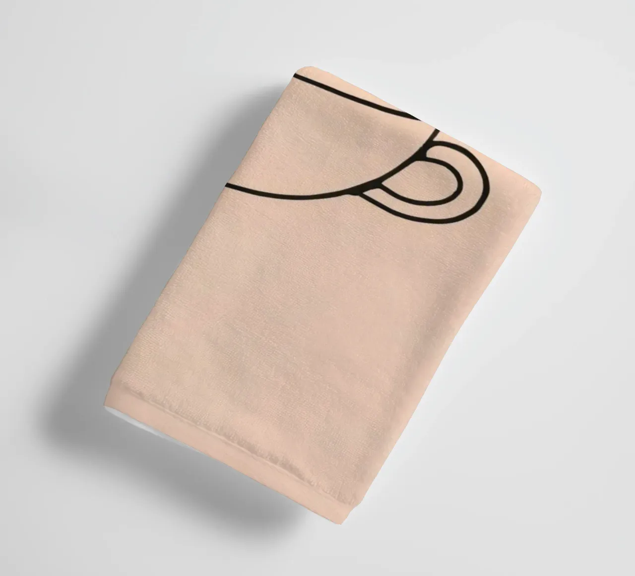 Tazza da caffè con vapore a forma di cuore su un semplice disegno pastello asciugamano da bagno da DesignDoodle