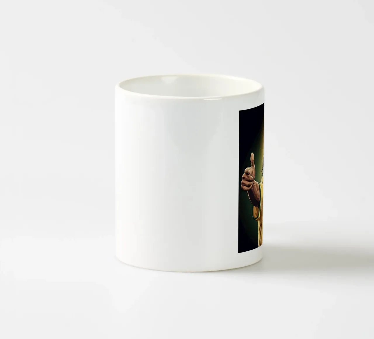 Ronaldinho with iconic smile tazza in ceramica da Lembayung art