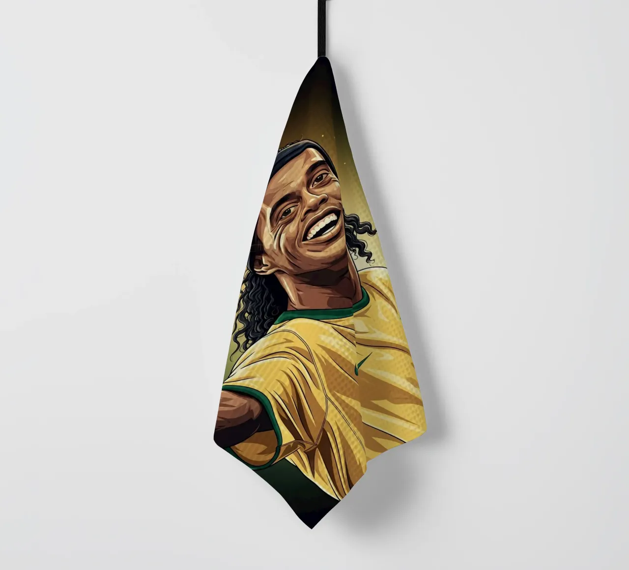 Ronaldinho with iconic smile canovaccio da cucina da Lembayung art