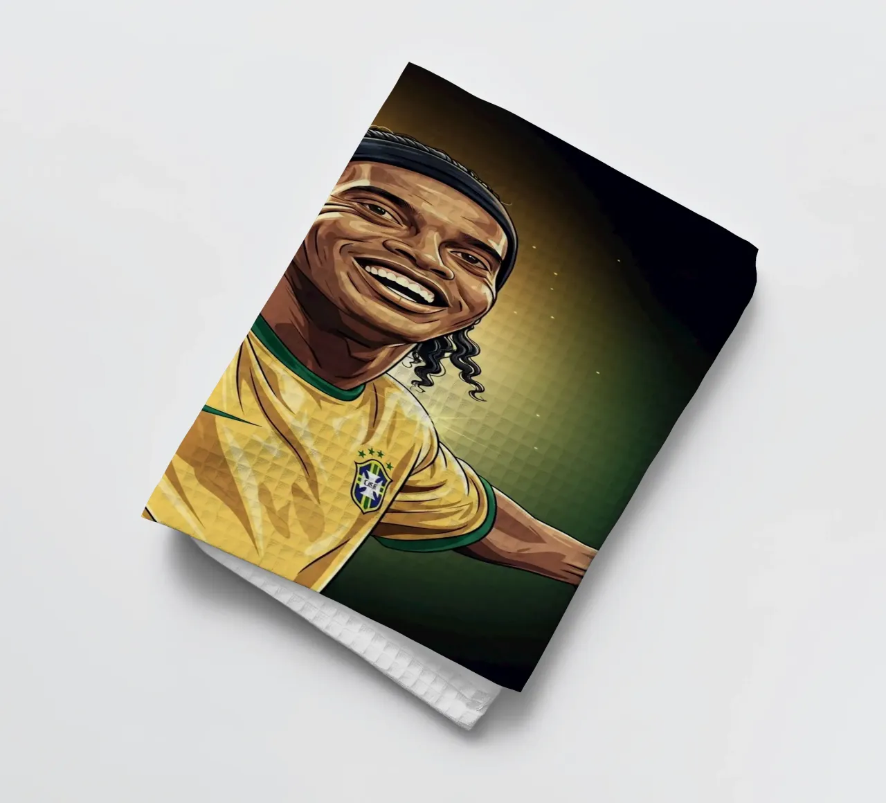 Ronaldinho with iconic smile canovaccio da cucina da Lembayung art