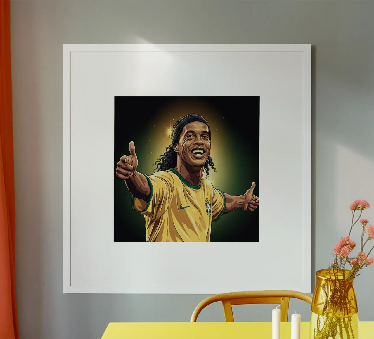 Ronaldinho with iconic smile carta hahnemühle da Lembayung art