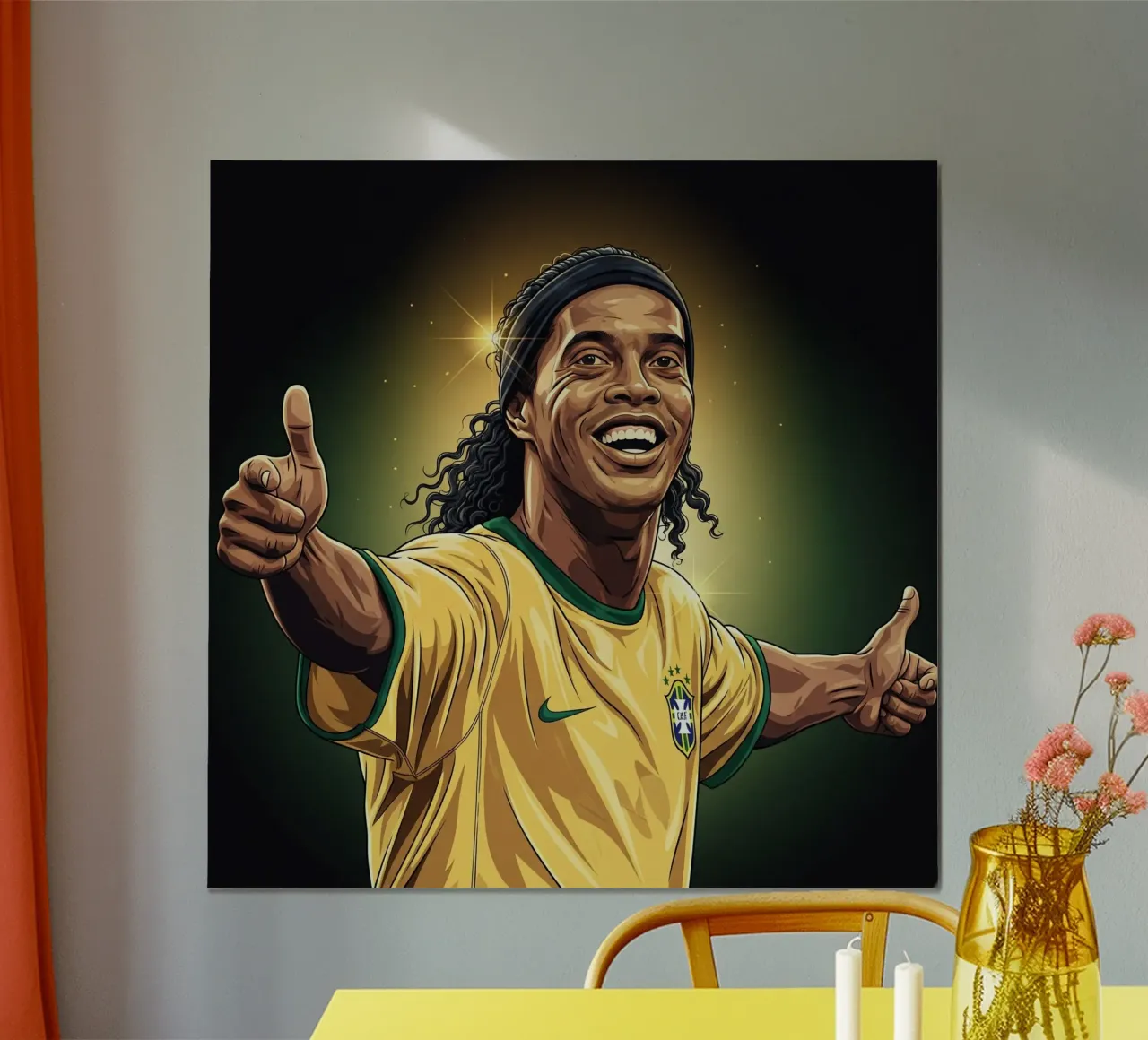 Ronaldinho with iconic smile carta hahnemühle da Lembayung art