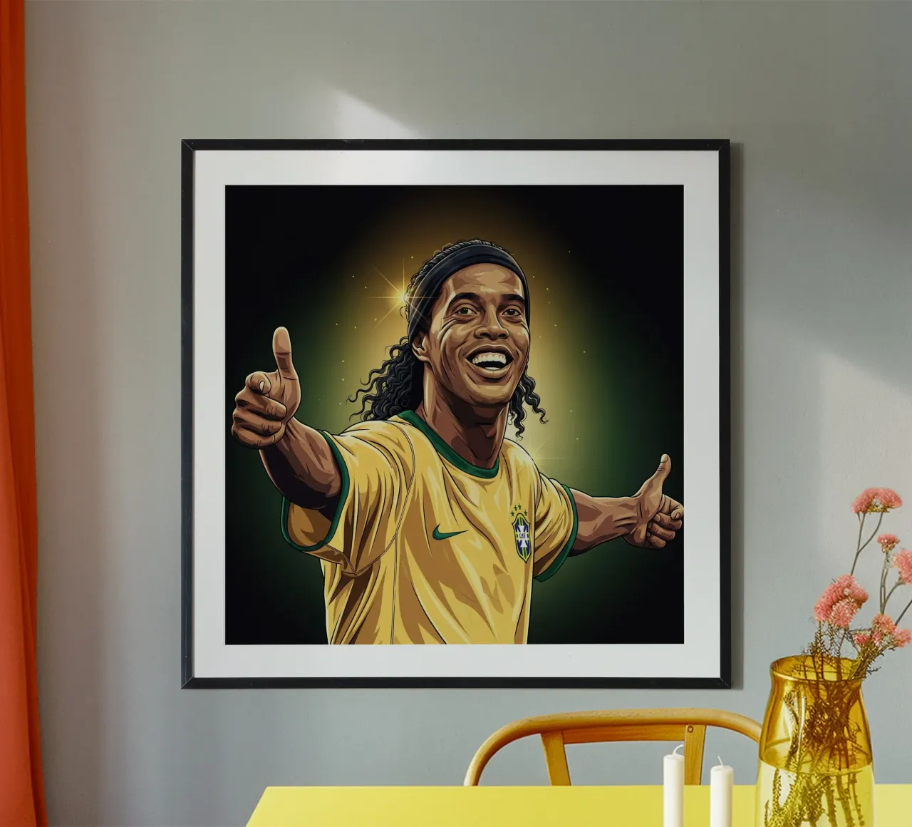 Ronaldinho with iconic smile carta hahnemühle da Lembayung art