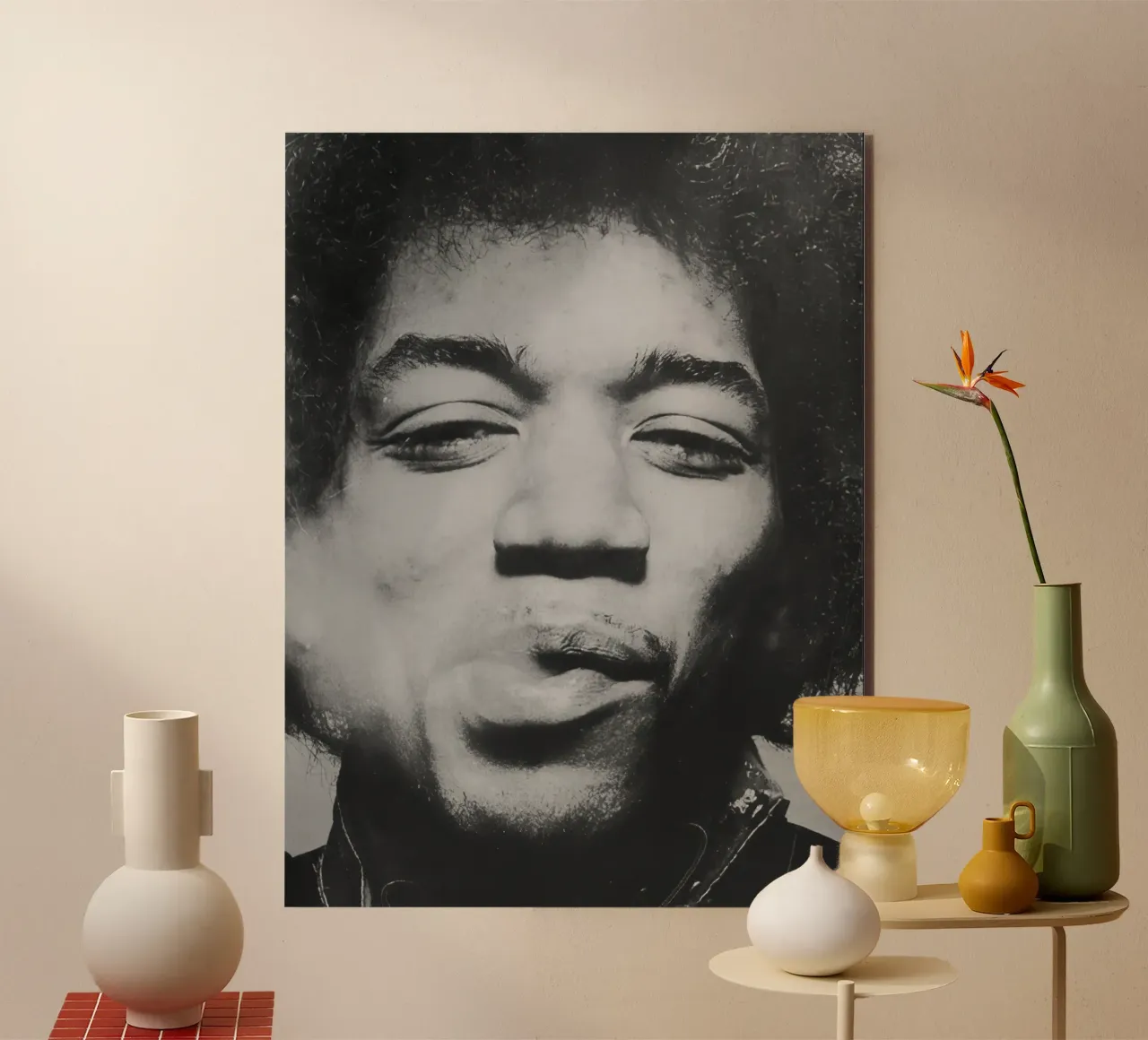 Jimi Hendrix alluminio dibond da Musadad Shop