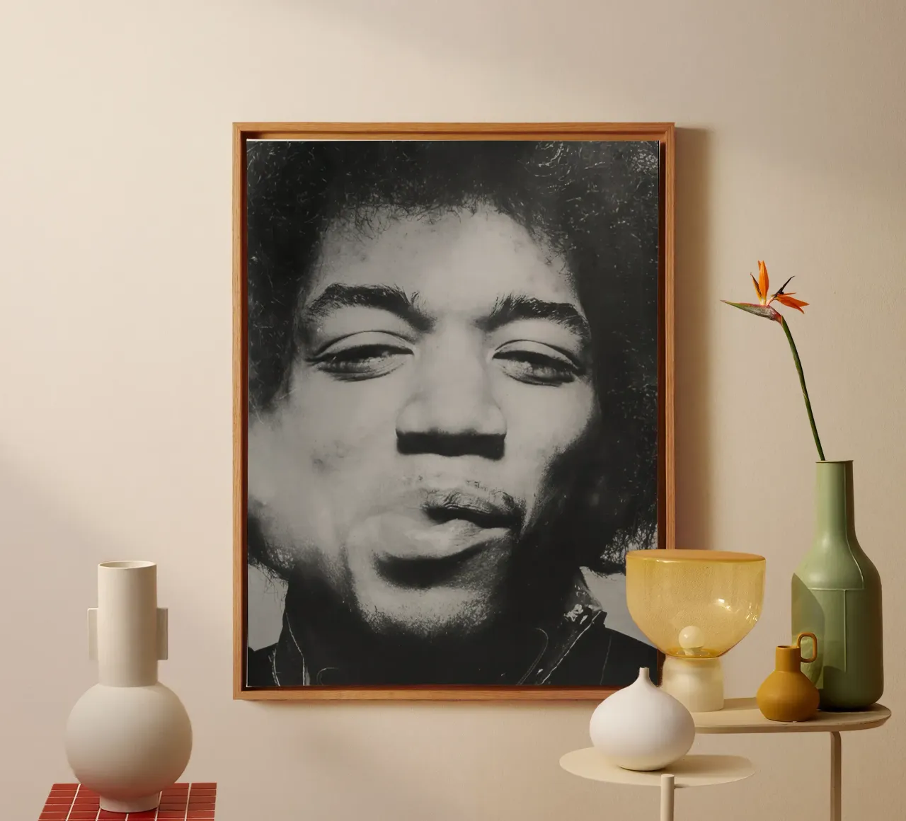 Jimi Hendrix canvas van Musadad Shop