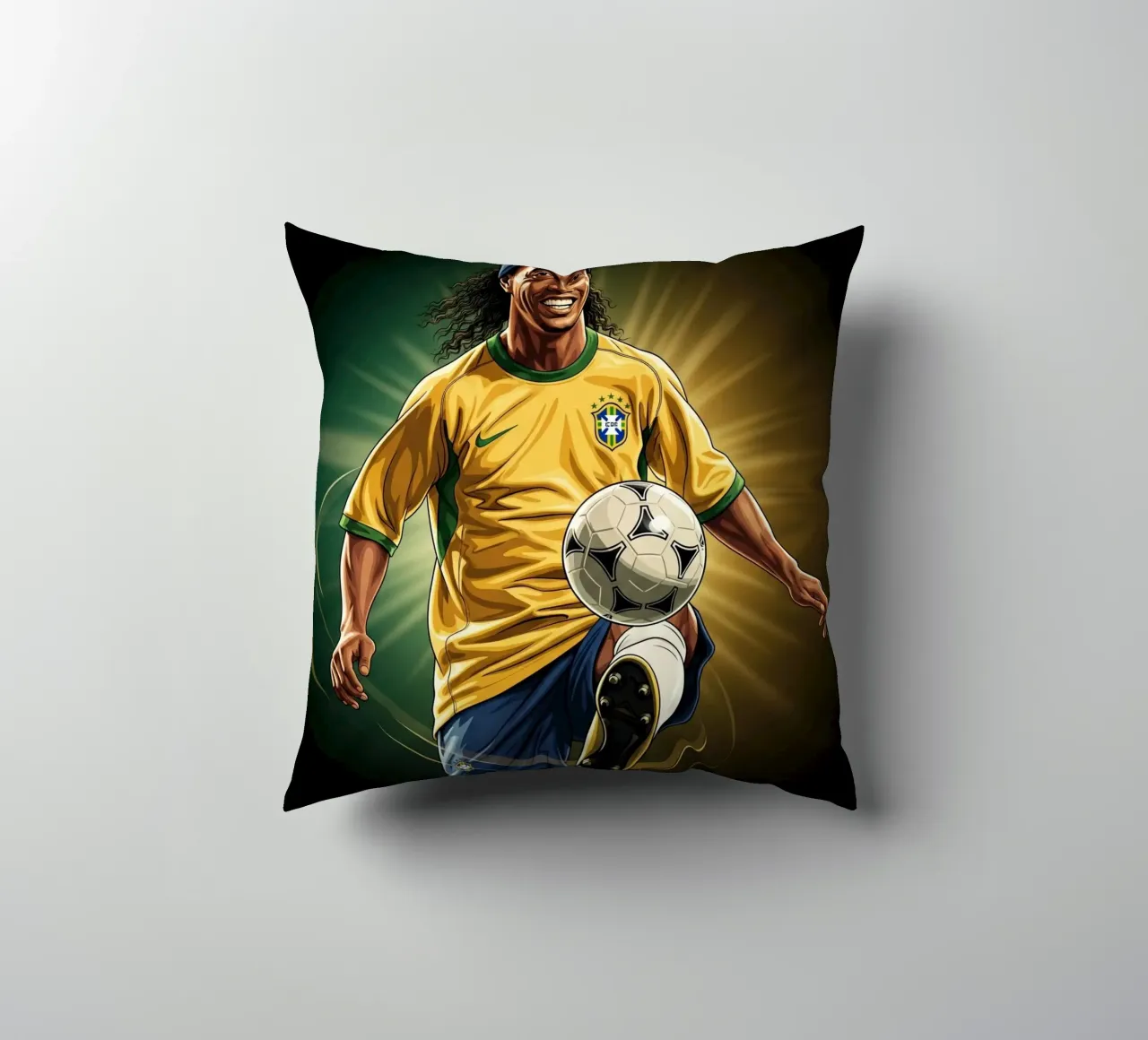 Ronaldinho style cuscino da Lembayung art