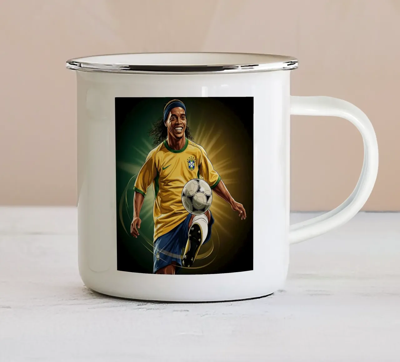 Ronaldinho style tazza in smalto da Lembayung art