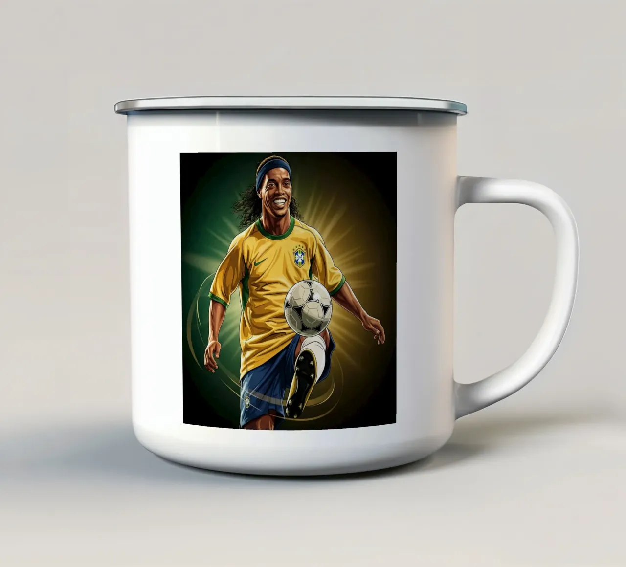 Ronaldinho style tazza in smalto da Lembayung art