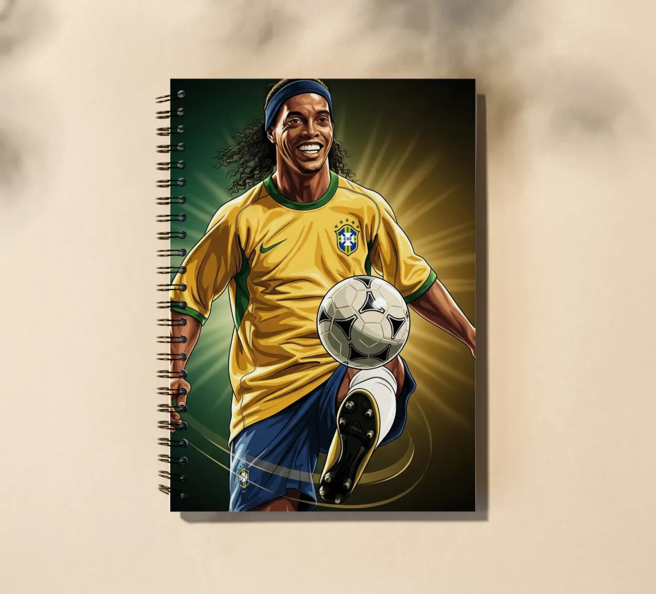 Ronaldinho style spiral notebook by Lembayung art