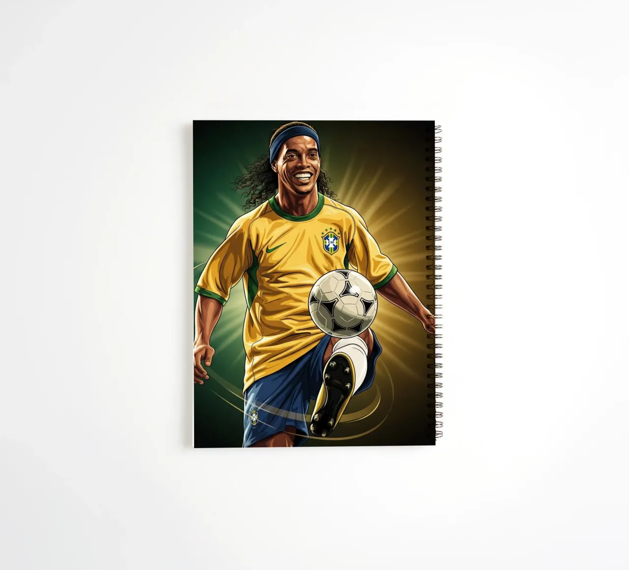 Ronaldinho style spiral notebook by Lembayung art