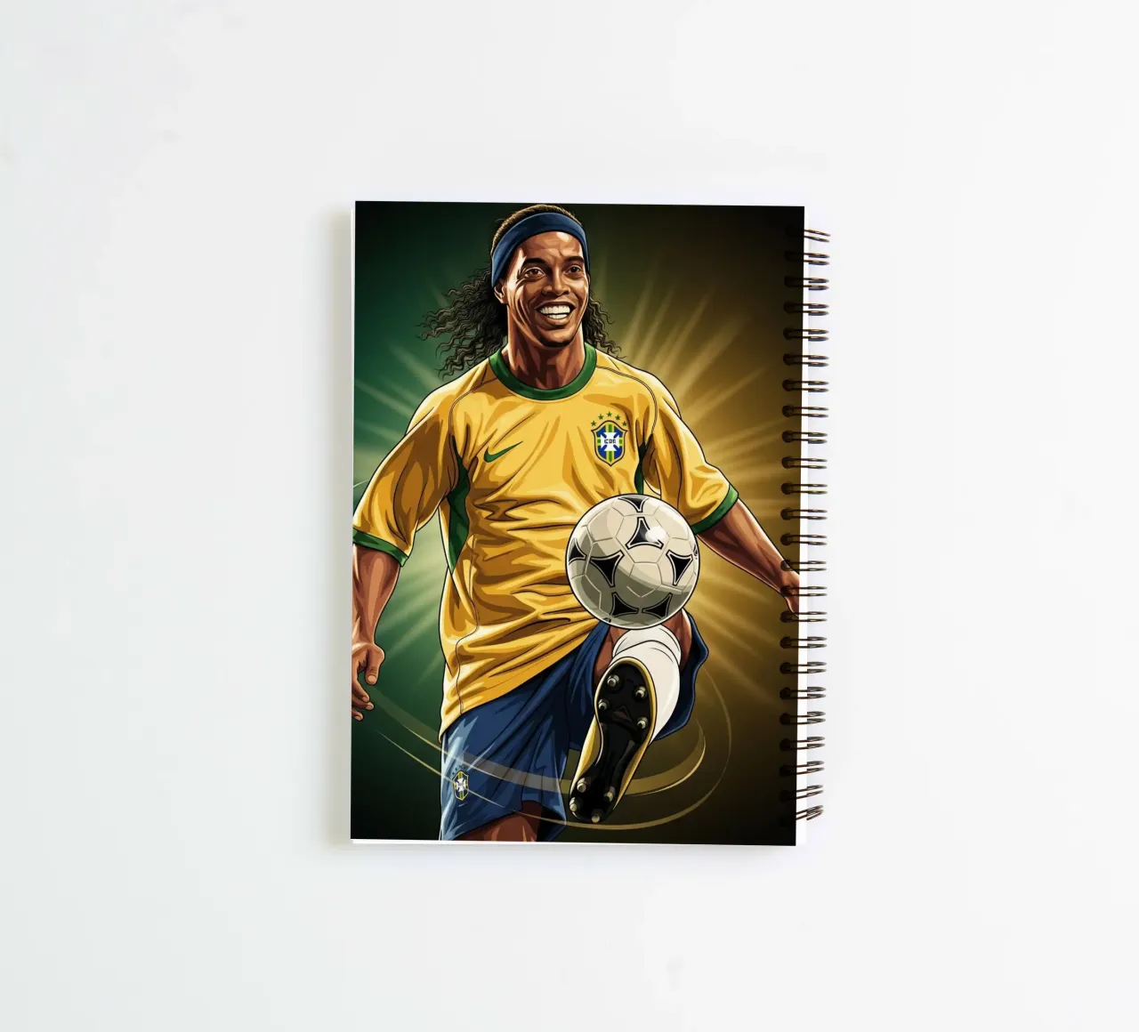 Ronaldinho style spiral notebook by Lembayung art