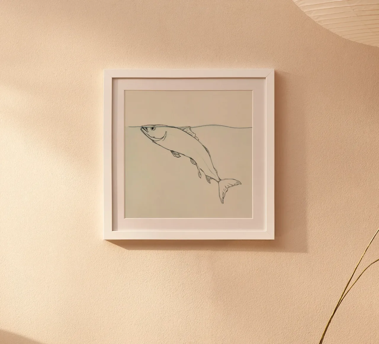 Poissons nageant juste sous la surface de l'eau dans l'art naturel poster de DesignDoodle