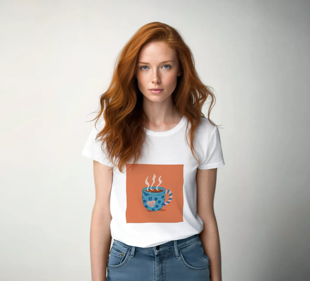 Gemütlich dampfende Tasse Frauen T-Shirt von Veil Maya
