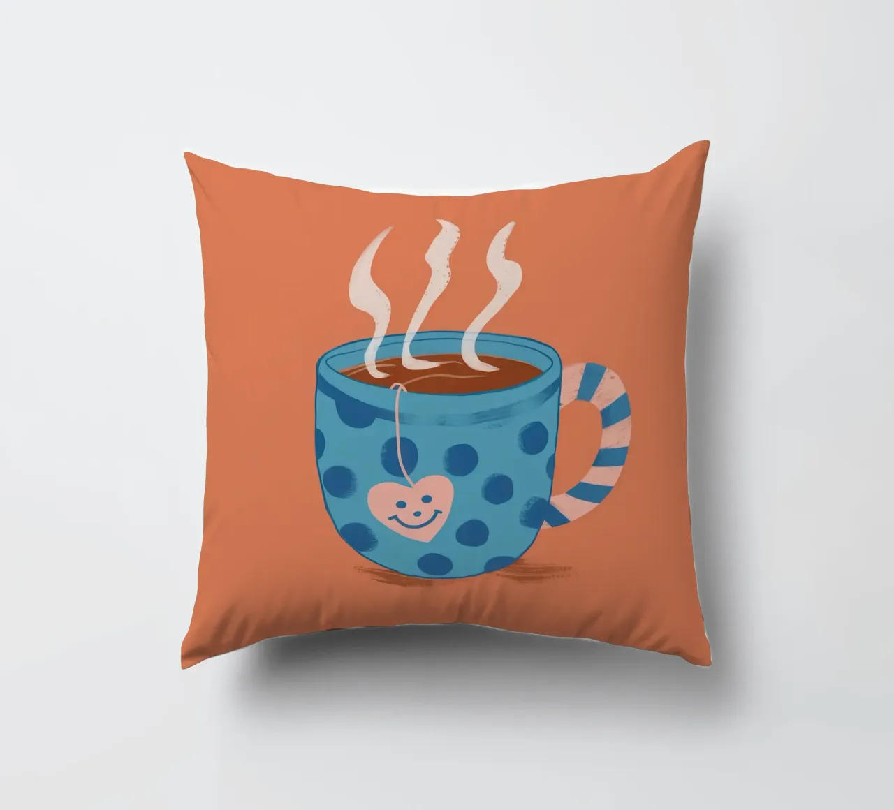 Gemütlich dampfende Tasse Kissen von Veil Maya