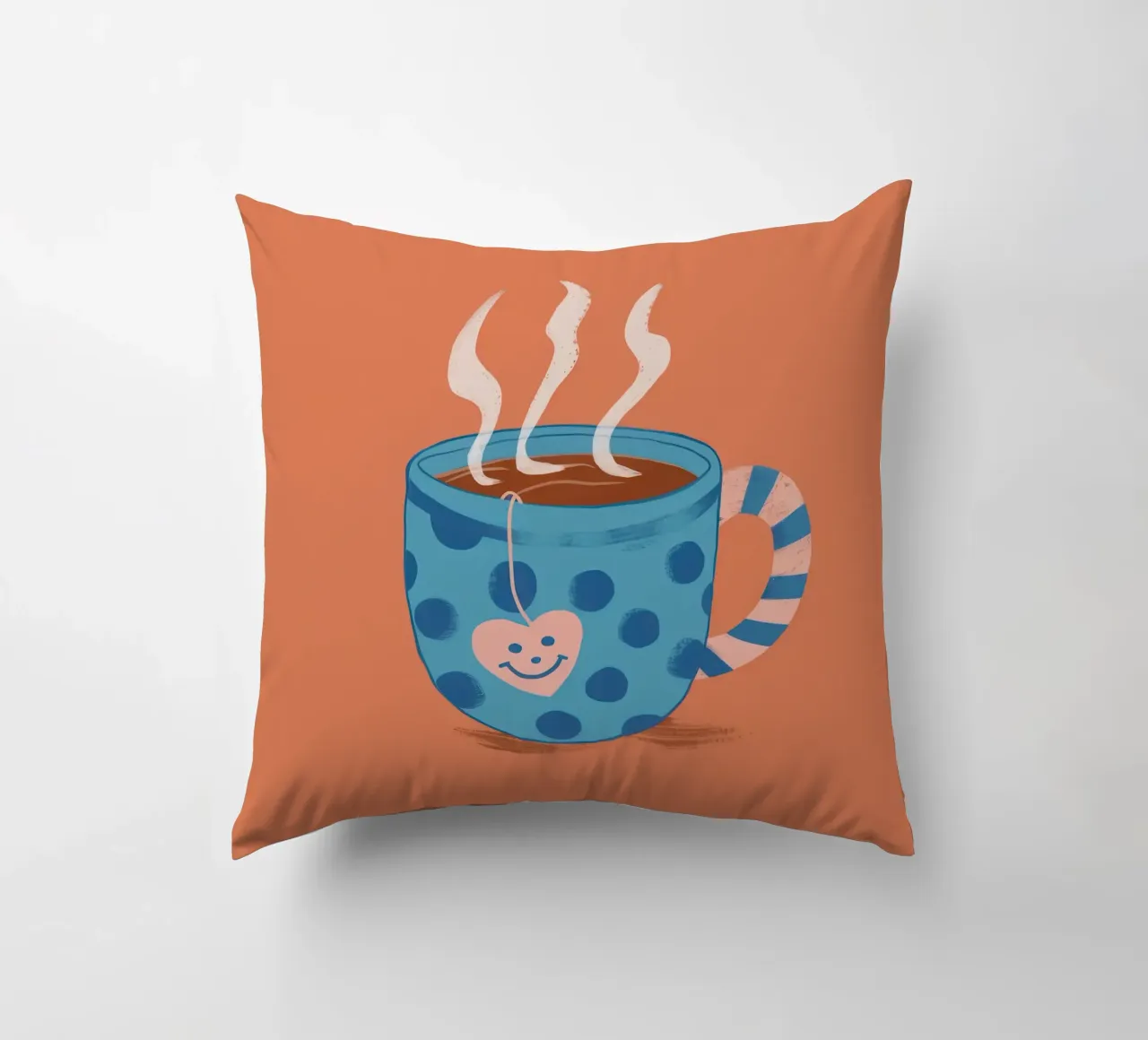 Gemütlich dampfende Tasse Kissen von Veil Maya