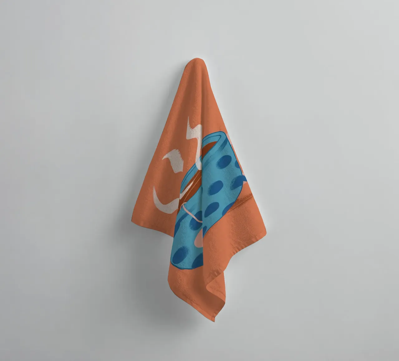 Gezellige dampende mok badhanddoek van Veil Maya