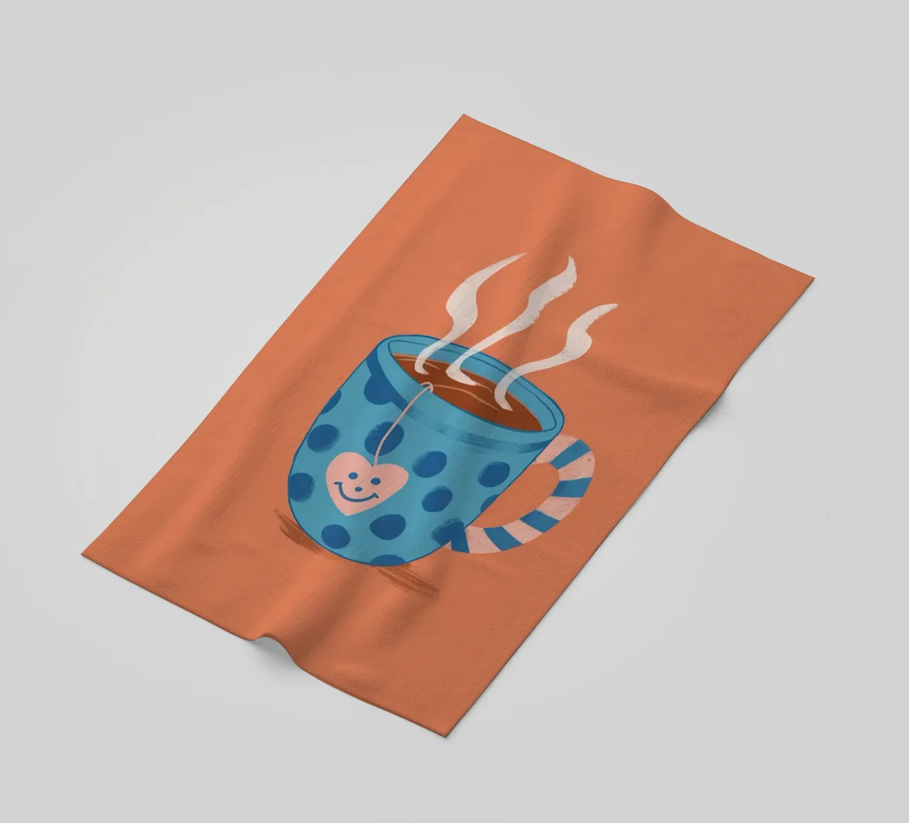 Gezellige dampende mok strandhanddoek van Veil Maya