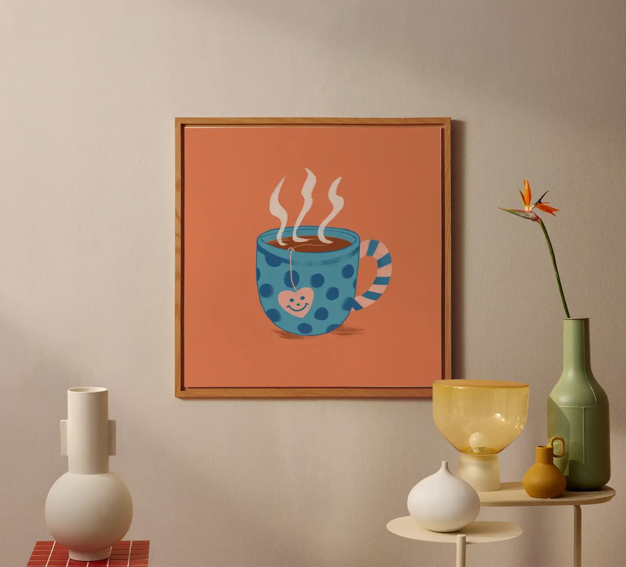 Cozy Steaming Mug alu-dibond by Veil Maya