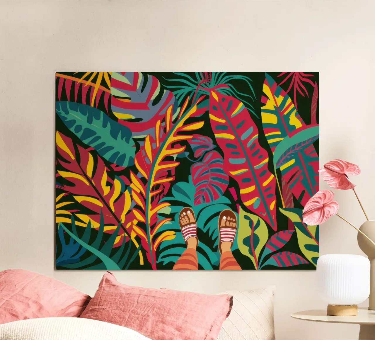 Febbre da giungla massimalista poster con telaio in plastica da Bring Haven