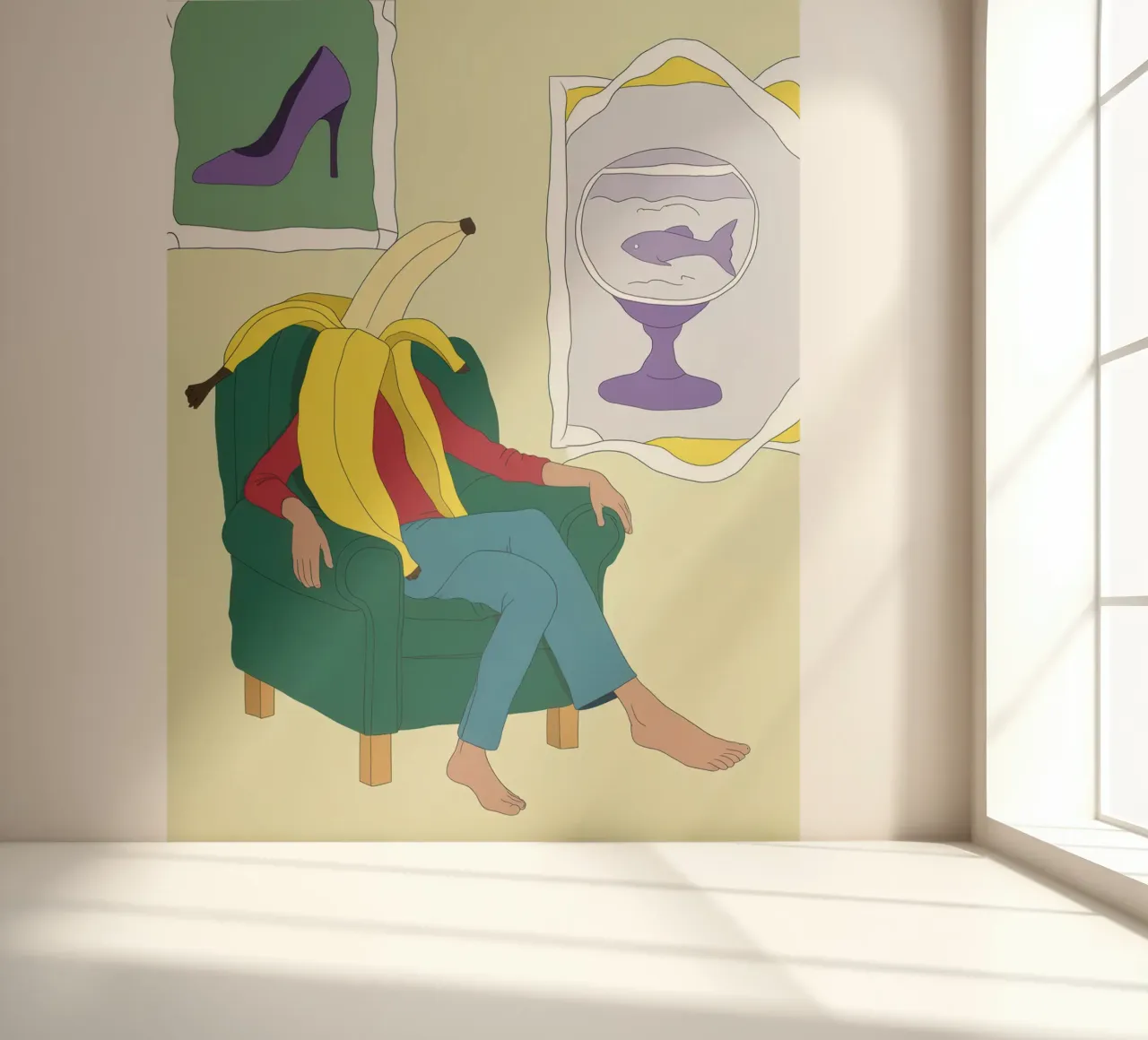 Banaan Viskom Droom fotobehang van Prism Ritual