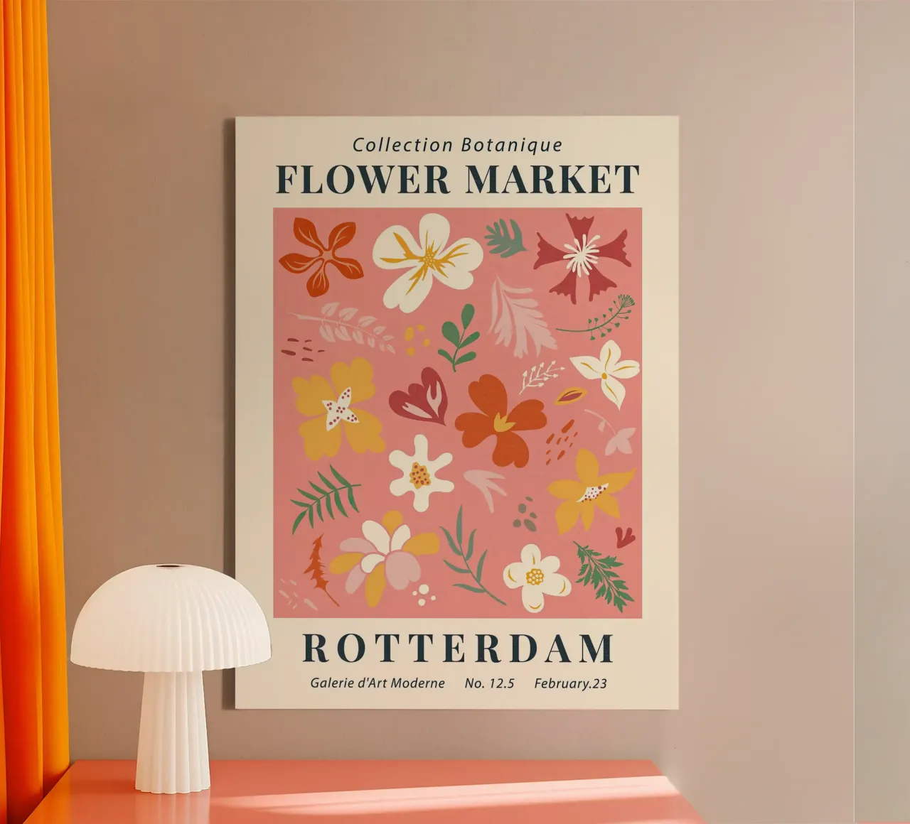 Mercato dei fiori di Rotterdam (2) tela con Cornice a cassetta da TekleDawit