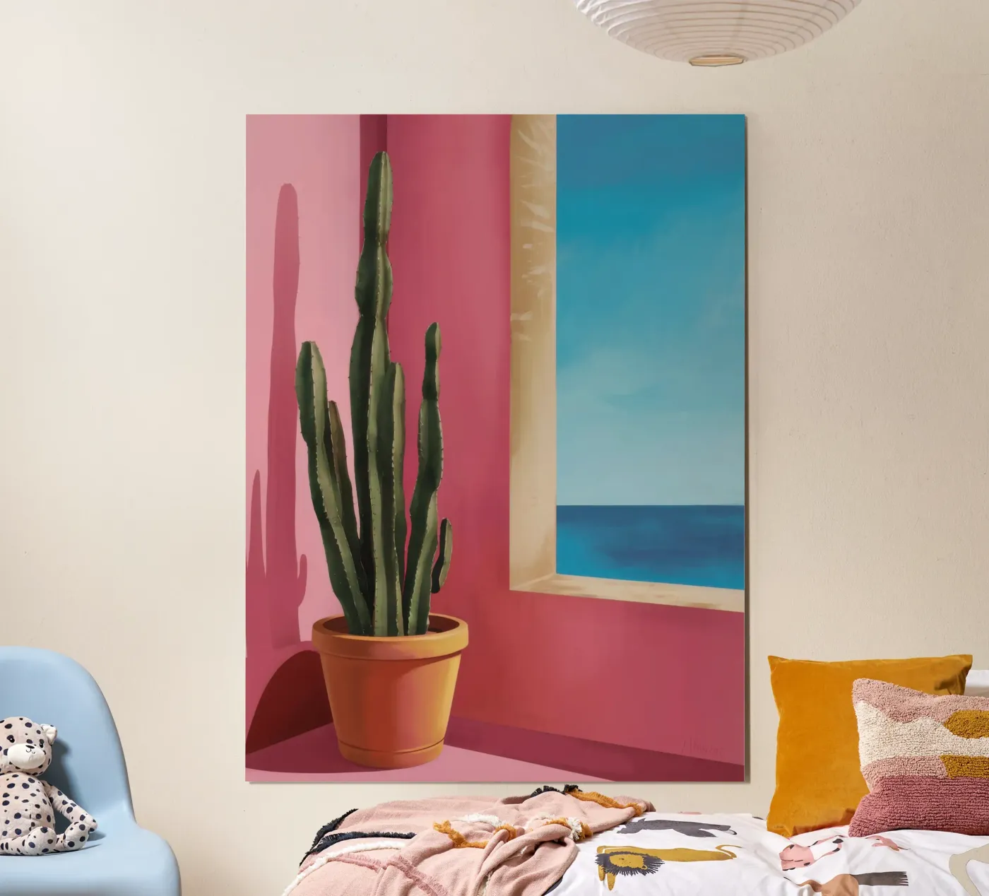 Window Ocean Cactus poster by Prism Ritual
