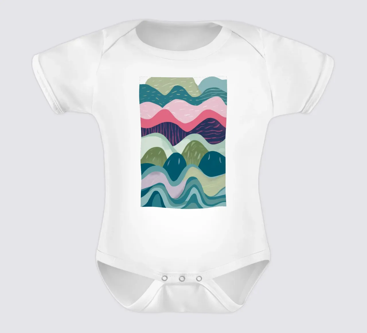 Vagues roulantes abstraites body bébé de Flock Reverie