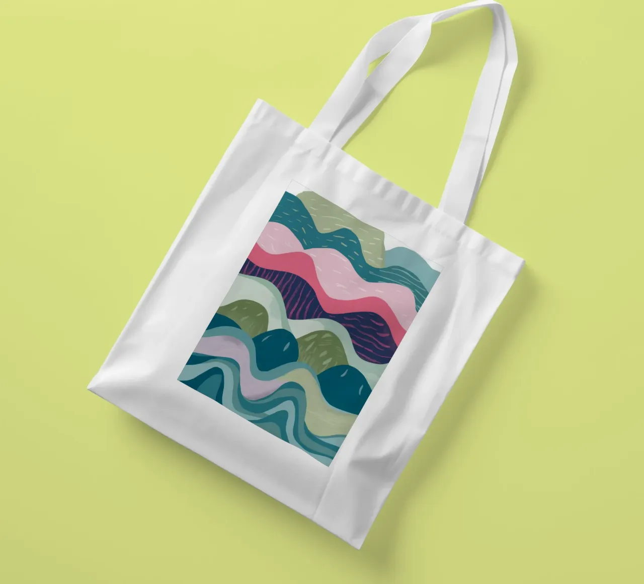 Abstract Rolling Waves tote bag by Flock Reverie