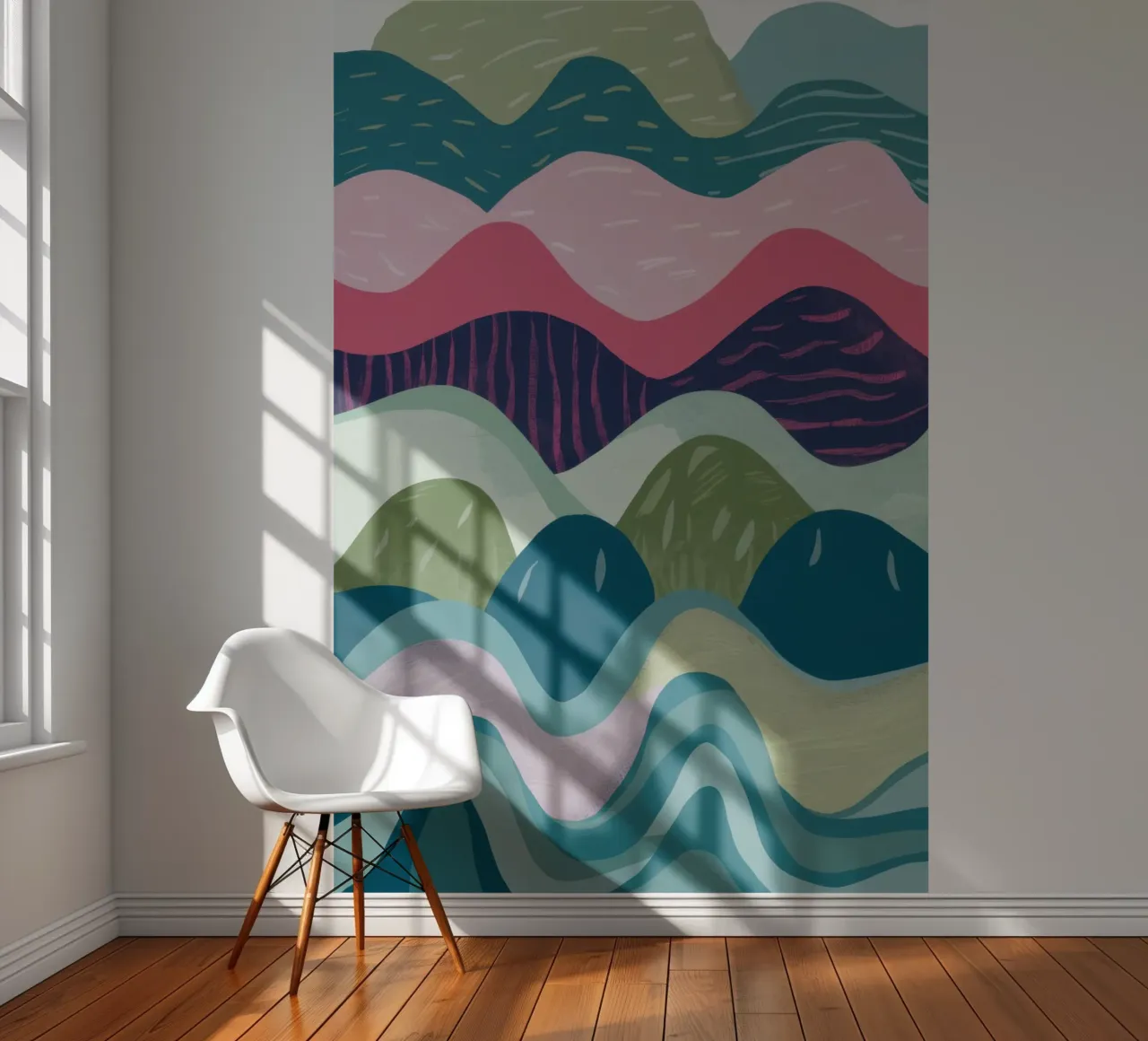 Abstract Rolling Waves photo wallpaper by Flock Reverie
