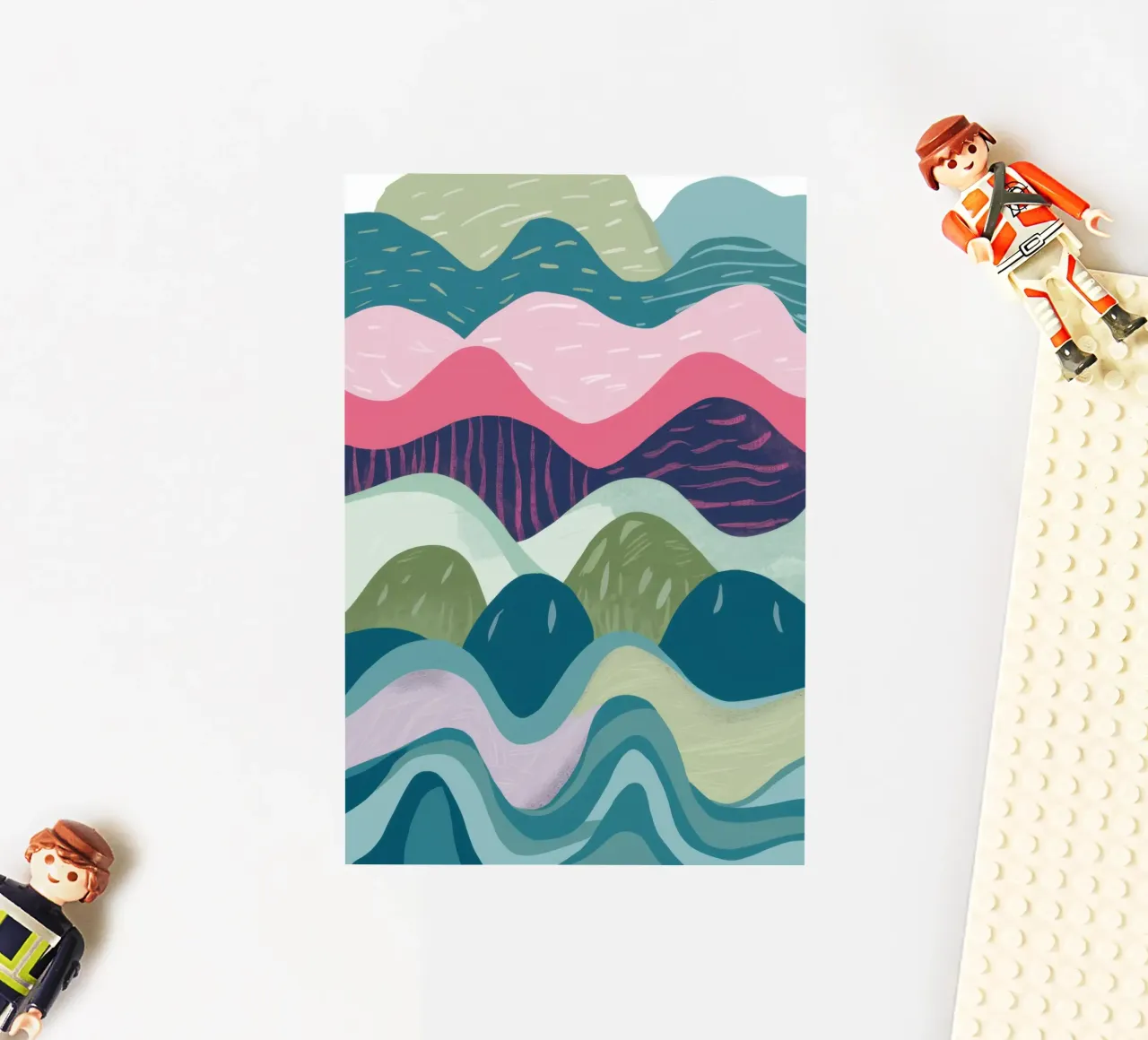 Abstract Rolling Waves sticker by Flock Reverie