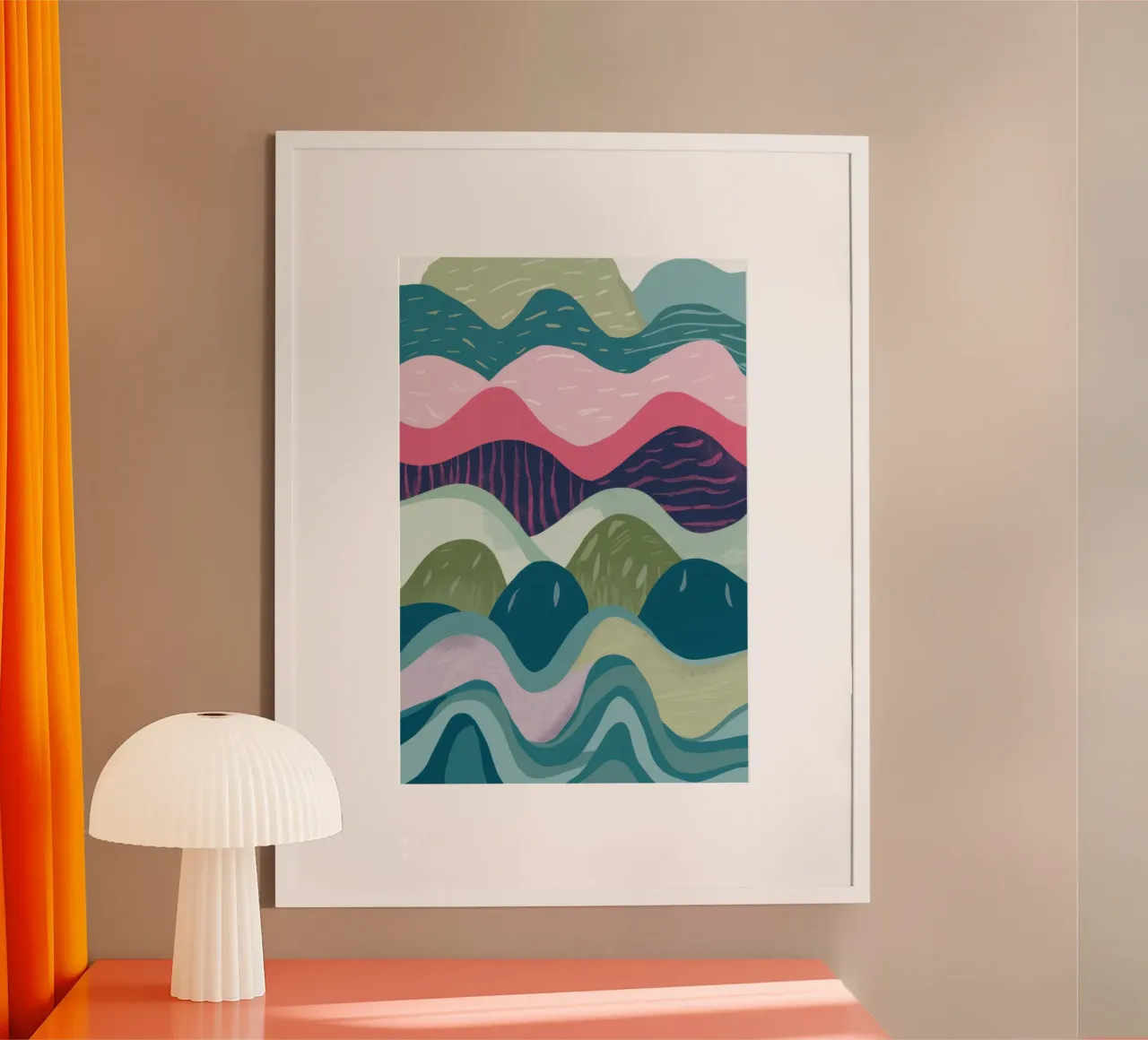 Abstract Rolling Waves hahnemühle by Flock Reverie